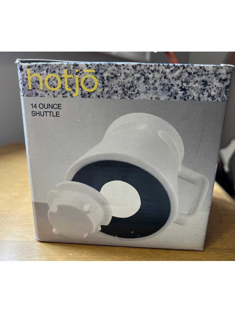 Hotjo Coffee Mug Cup 1980s 14oz White Ceramic Travel with Lid & Box -VNOS! - Picture 3 of 13